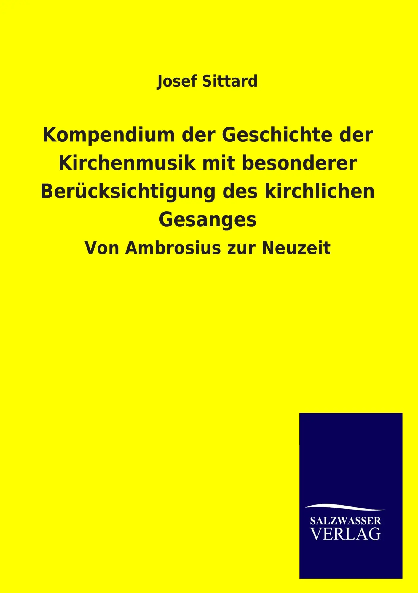 Cover: 9783846044636 | Kompendium der Geschichte der Kirchenmusik mit besonderer...