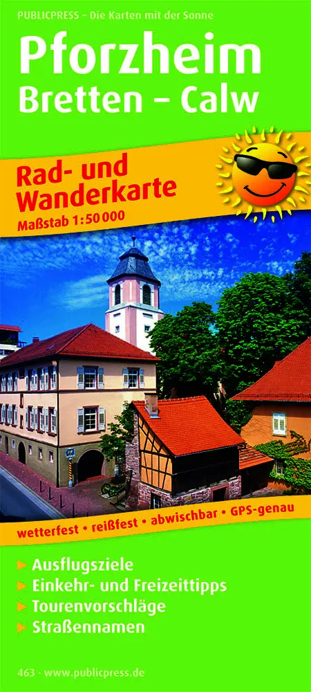 Cover: 9783899204636 | Publicpress Rad- und Wanderkarte Pforzheim, Bretten, Calw 1:50.000