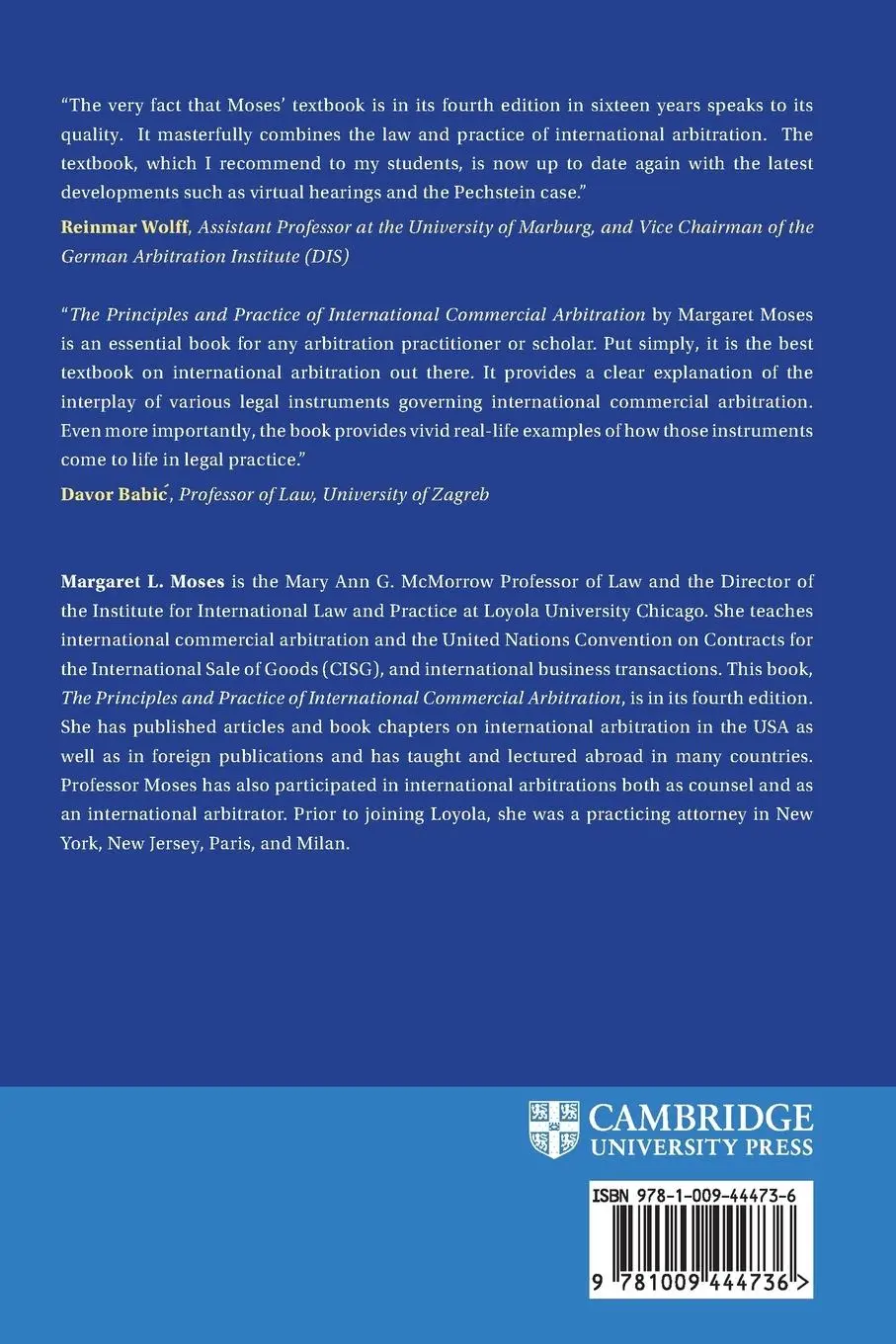 Rückseite: 9781009444736 | The Principles and Practice of International Commercial Arbitration