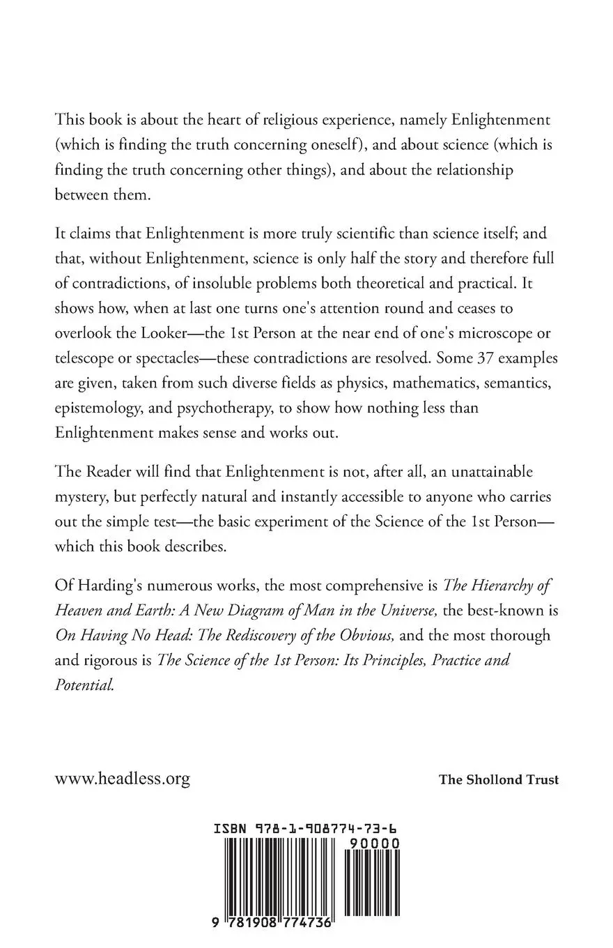 Rückseite: 9781908774736 | The Science of the 1st Person | Its Principles, Practice and Potential