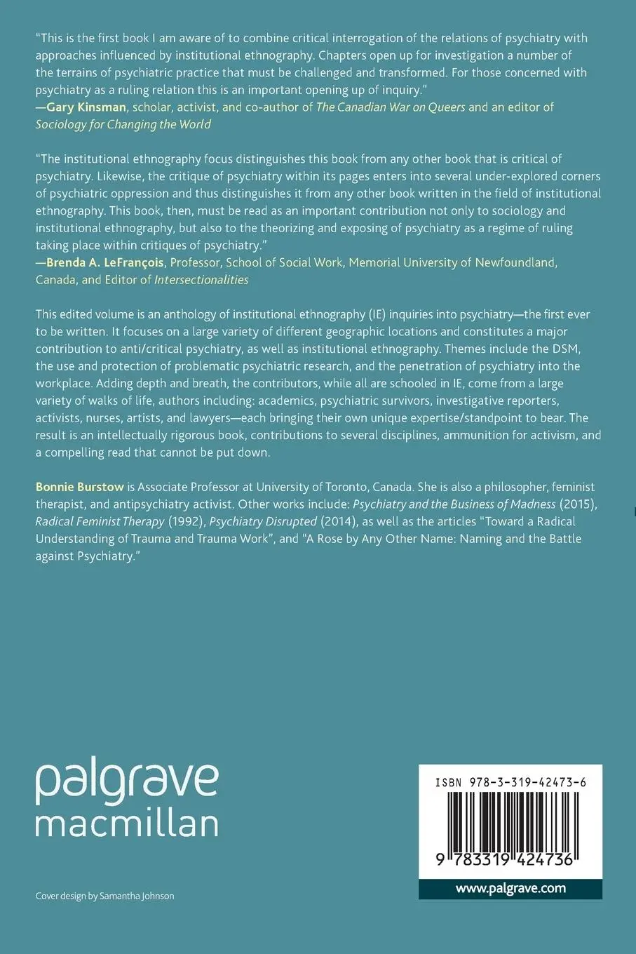 Rückseite: 9783319424736 | Psychiatry Interrogated | An Institutional Ethnography Anthology