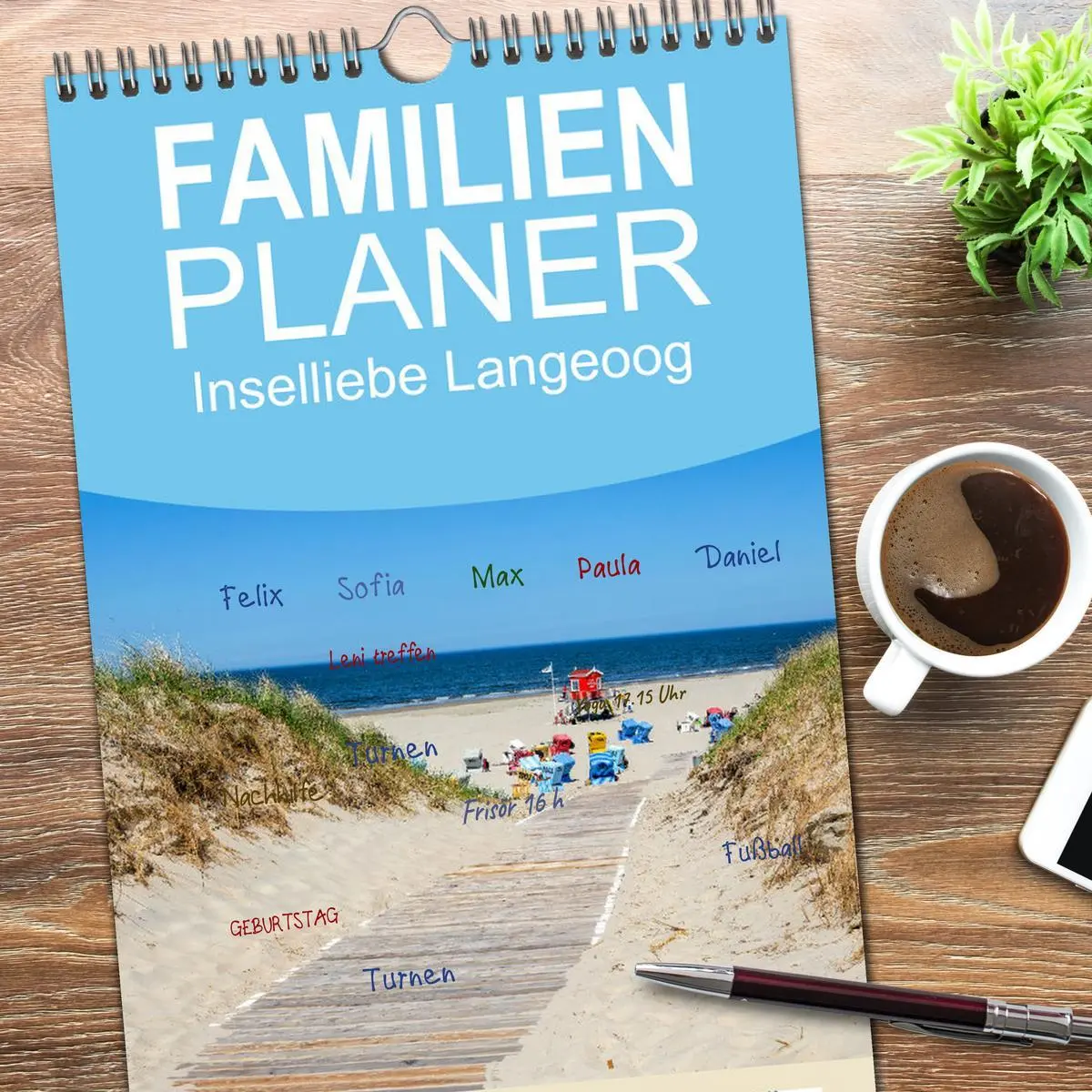 Bild: 9783516504736 | Familienplaner 2026 - Inselliebe Langeoog mit 5 Spalten...