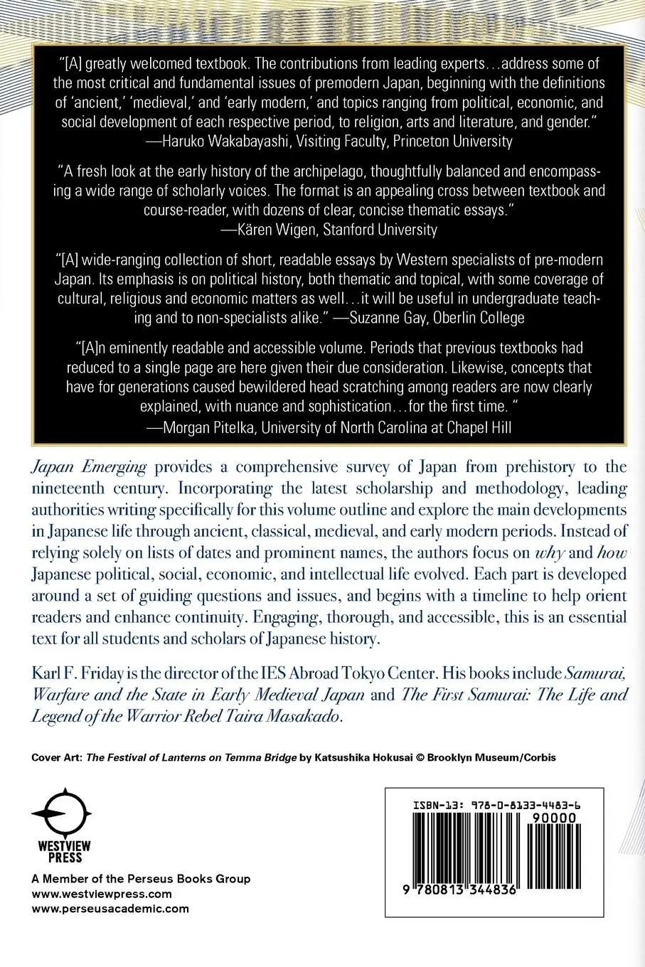 Rückseite: 9780813344836 | Japan Emerging | Premodern History to 1850 | Karl F. Friday | Buch