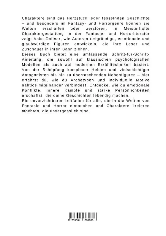 Rückseite: 9783384384836 | Meisterhafte Charaktergestaltung in der Fantasie- und Horrorliteratur