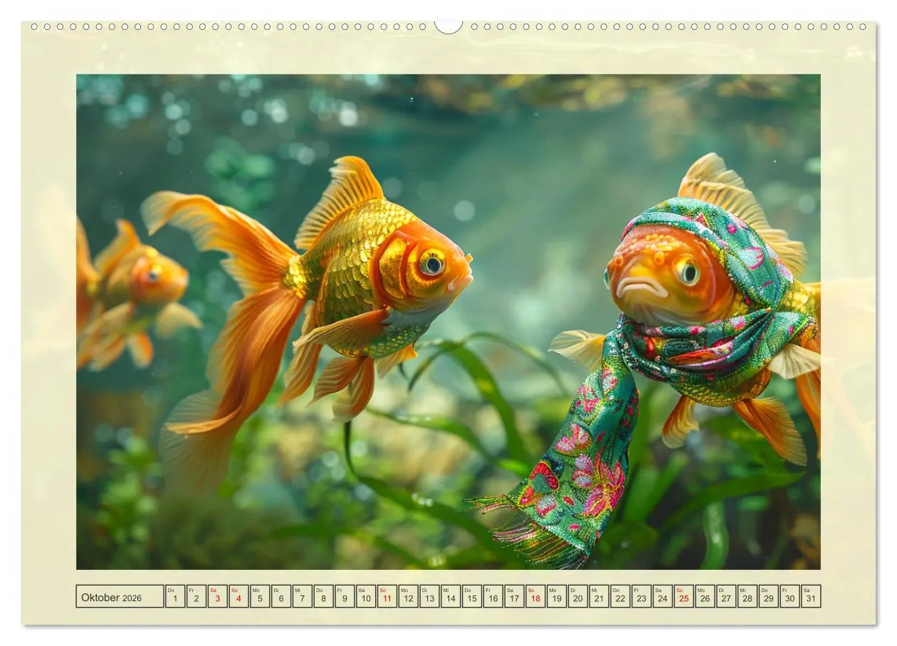 Bild: 9783457404836 | Fashion-Fisch. Die lustige Welt der Unterwasser-Mode (Wandkalender...