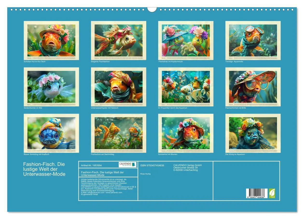 Bild: 9783457404836 | Fashion-Fisch. Die lustige Welt der Unterwasser-Mode (Wandkalender...