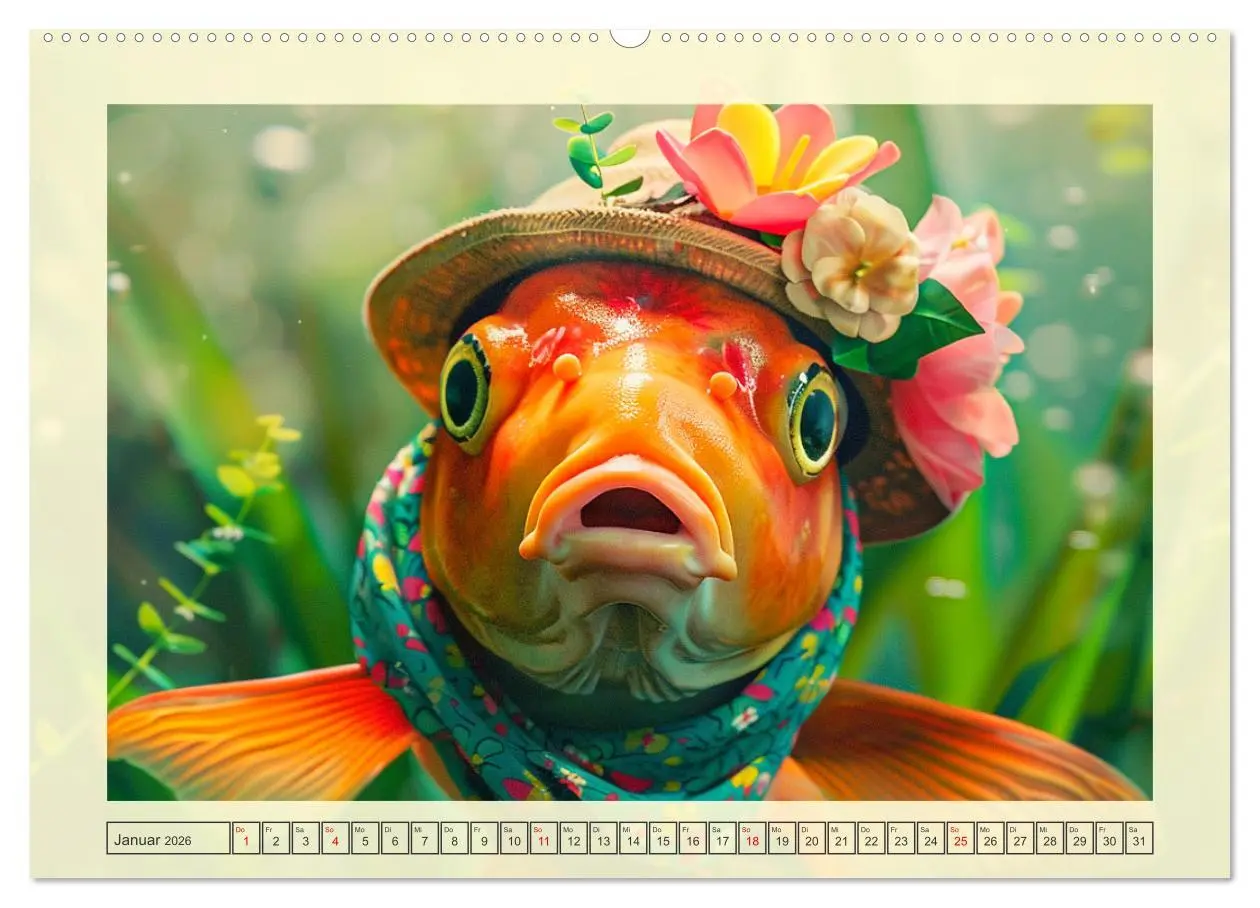 Bild: 9783457404836 | Fashion-Fisch. Die lustige Welt der Unterwasser-Mode (Wandkalender...