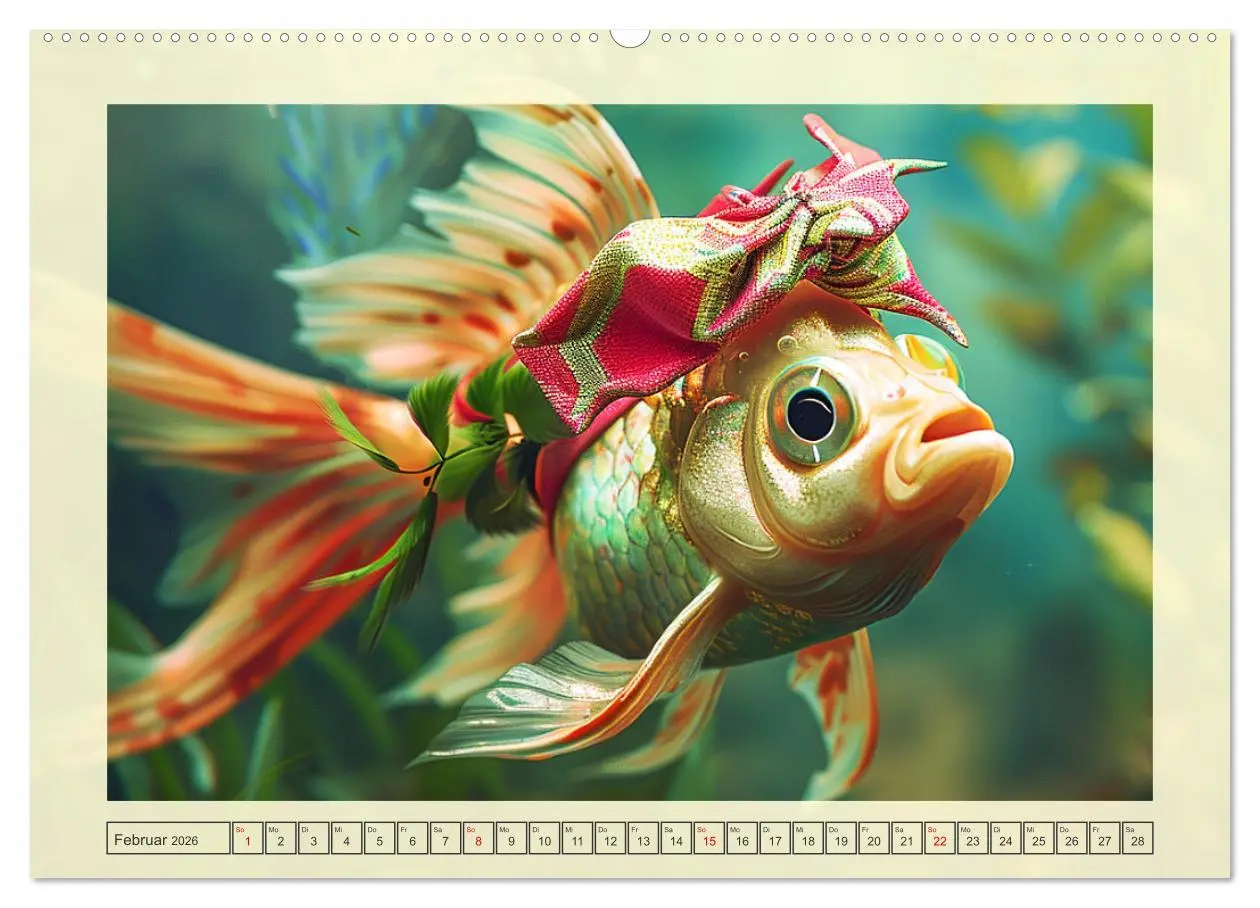 Bild: 9783457404836 | Fashion-Fisch. Die lustige Welt der Unterwasser-Mode (Wandkalender...