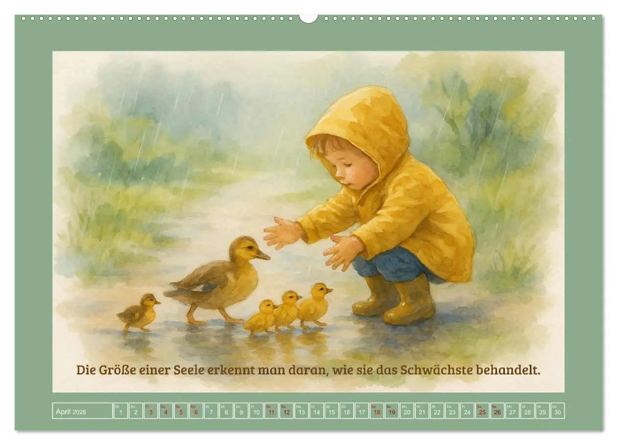 Bild: 9783516594836 | Wenn wir fühlen (Wandkalender 2026 DIN A2 quer), CALVENDO...