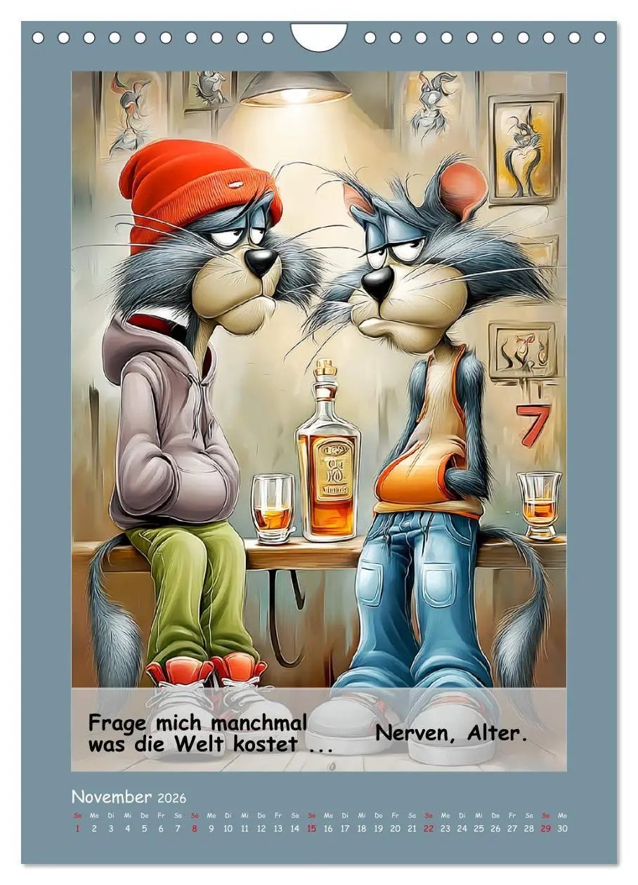 Bild: 9783516734836 | Kratzige Kerle. Trockener Katzenhumor vom Feinsten (Wandkalender...