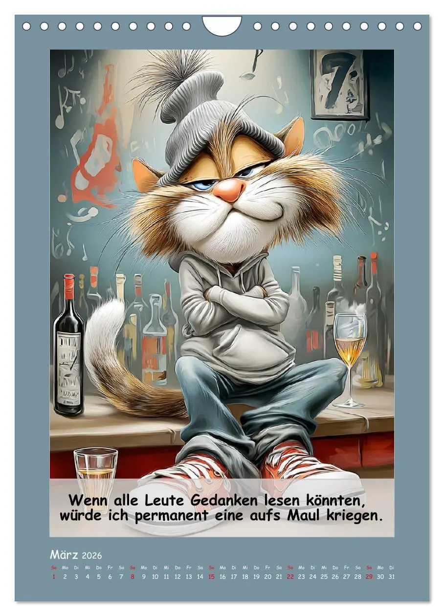 Bild: 9783516734836 | Kratzige Kerle. Trockener Katzenhumor vom Feinsten (Wandkalender...