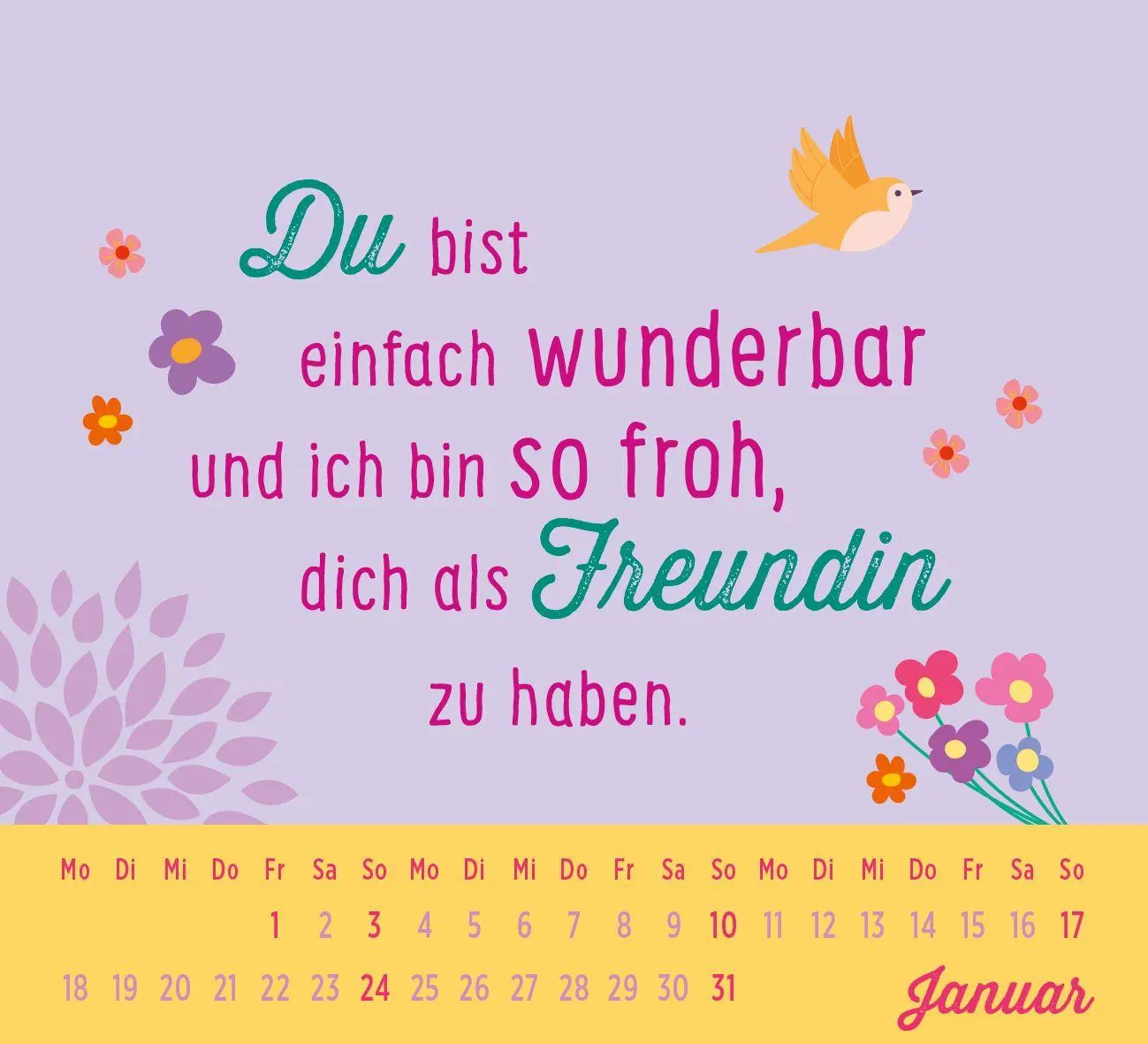 Bild: 4036442014936 | Mini-Kalender 2027: Für eine tolle Freundin wie dich | Groh Verlag