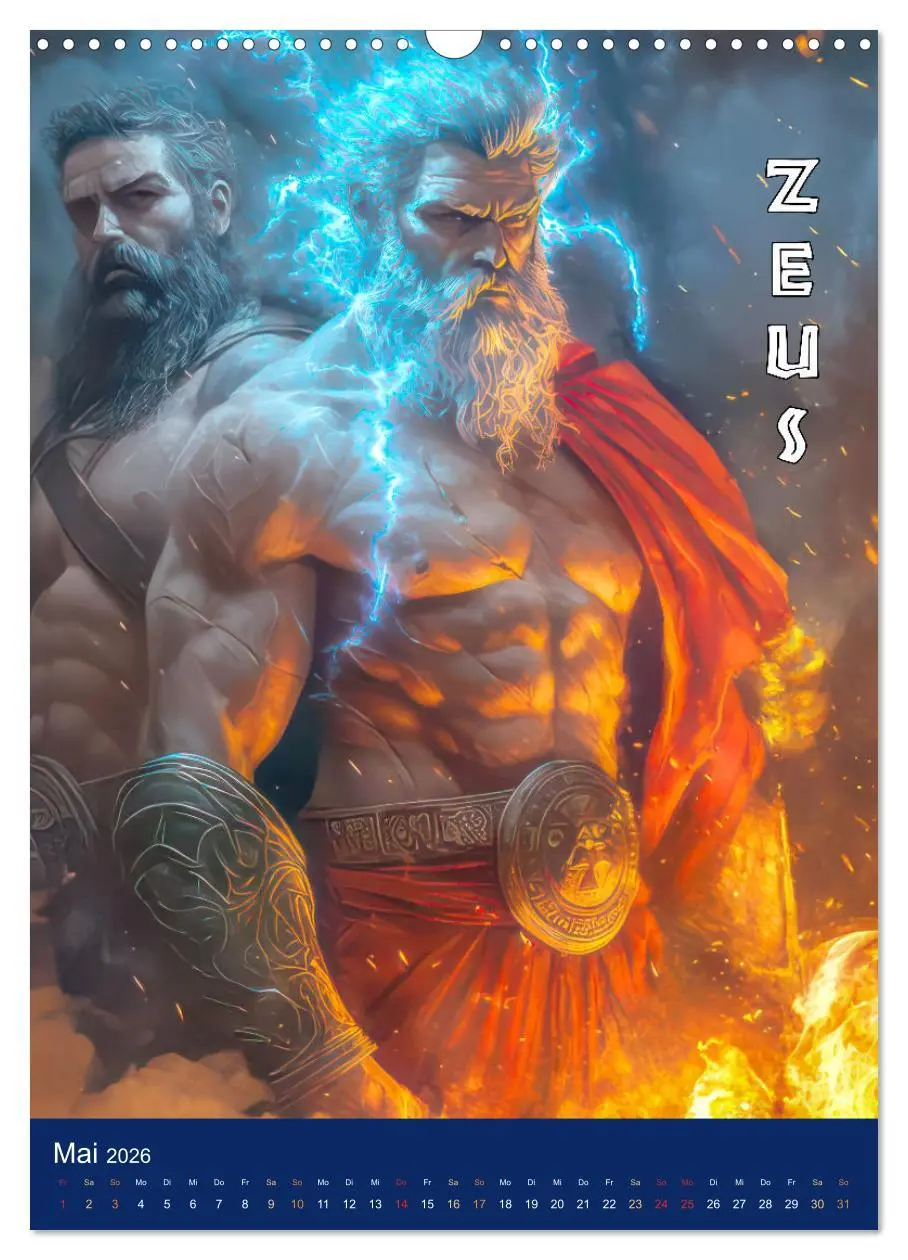 Bild: 9783457254936 | Zeus - Umringt von griechischen Göttern (Wandkalender 2026 DIN A3...