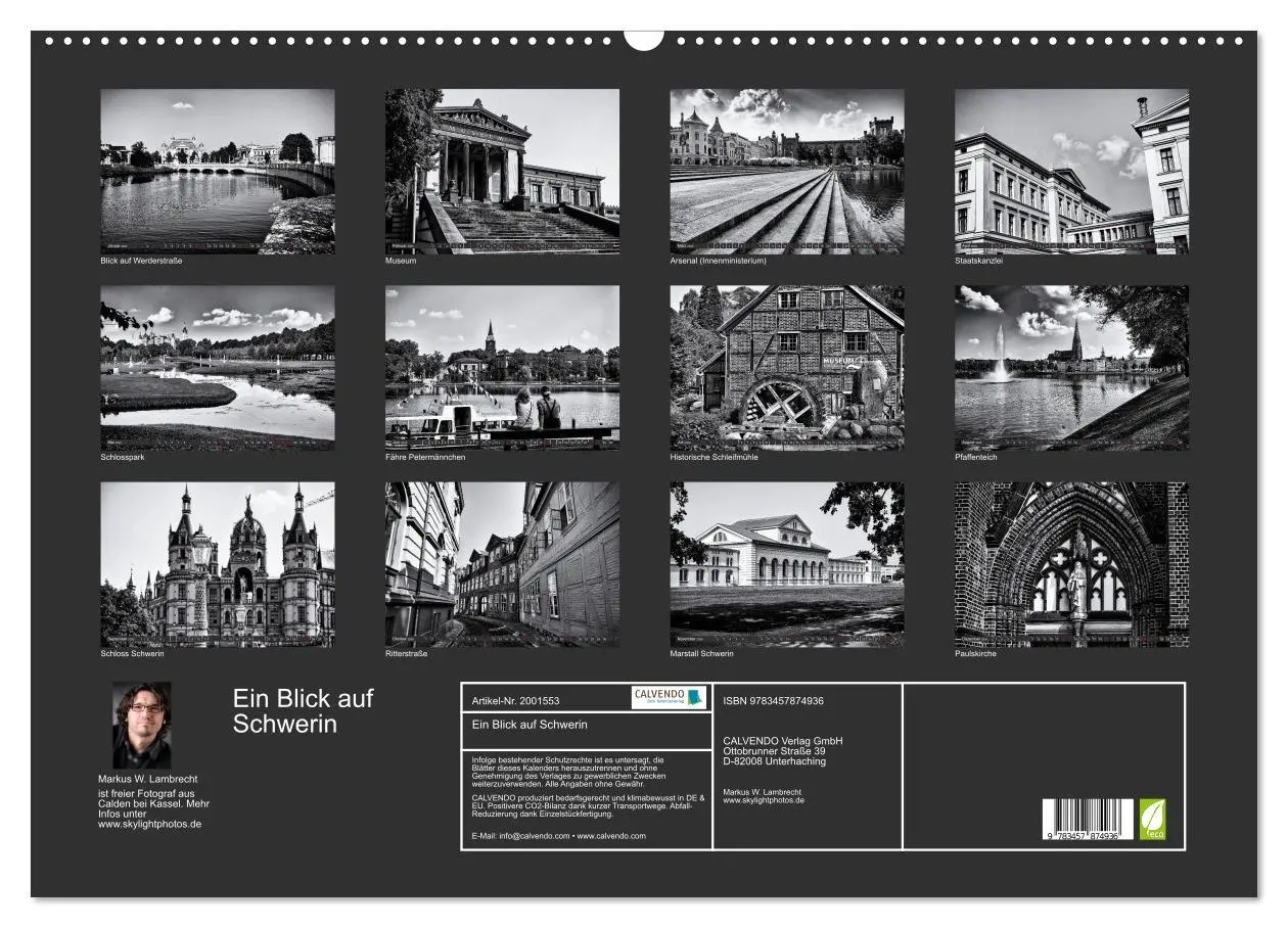 Bild: 9783457874936 | Ein Blick auf Schwerin (Wandkalender 2026 DIN A2 quer), CALVENDO...