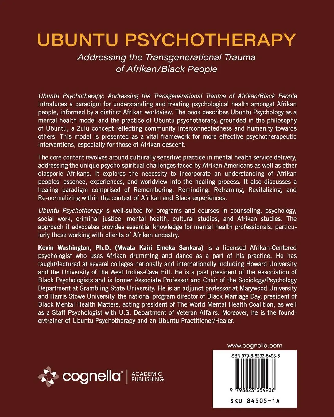 Rückseite: 9798823354936 | Ubuntu Psychotherapy | Kevin Washington | Taschenbuch | Englisch