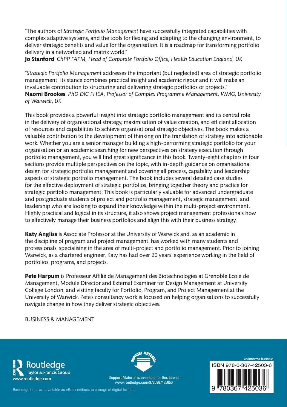 Rückseite: 9780367425036 | Strategic Portfolio Management | Katy Angliss (u. a.) | Taschenbuch