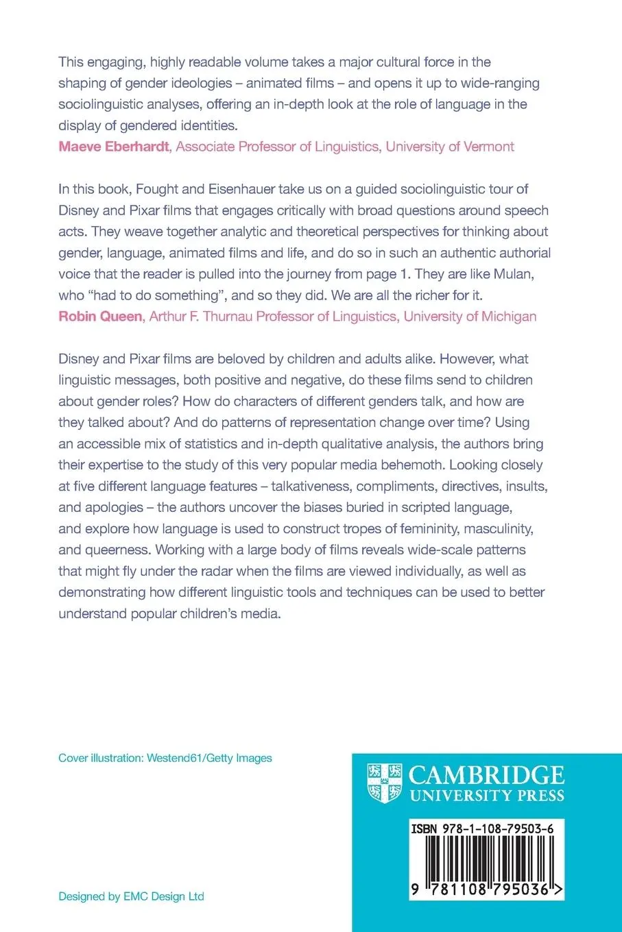 Rückseite: 9781108795036 | Language and Gender in Children's Animated Films | Fought (u. a.)