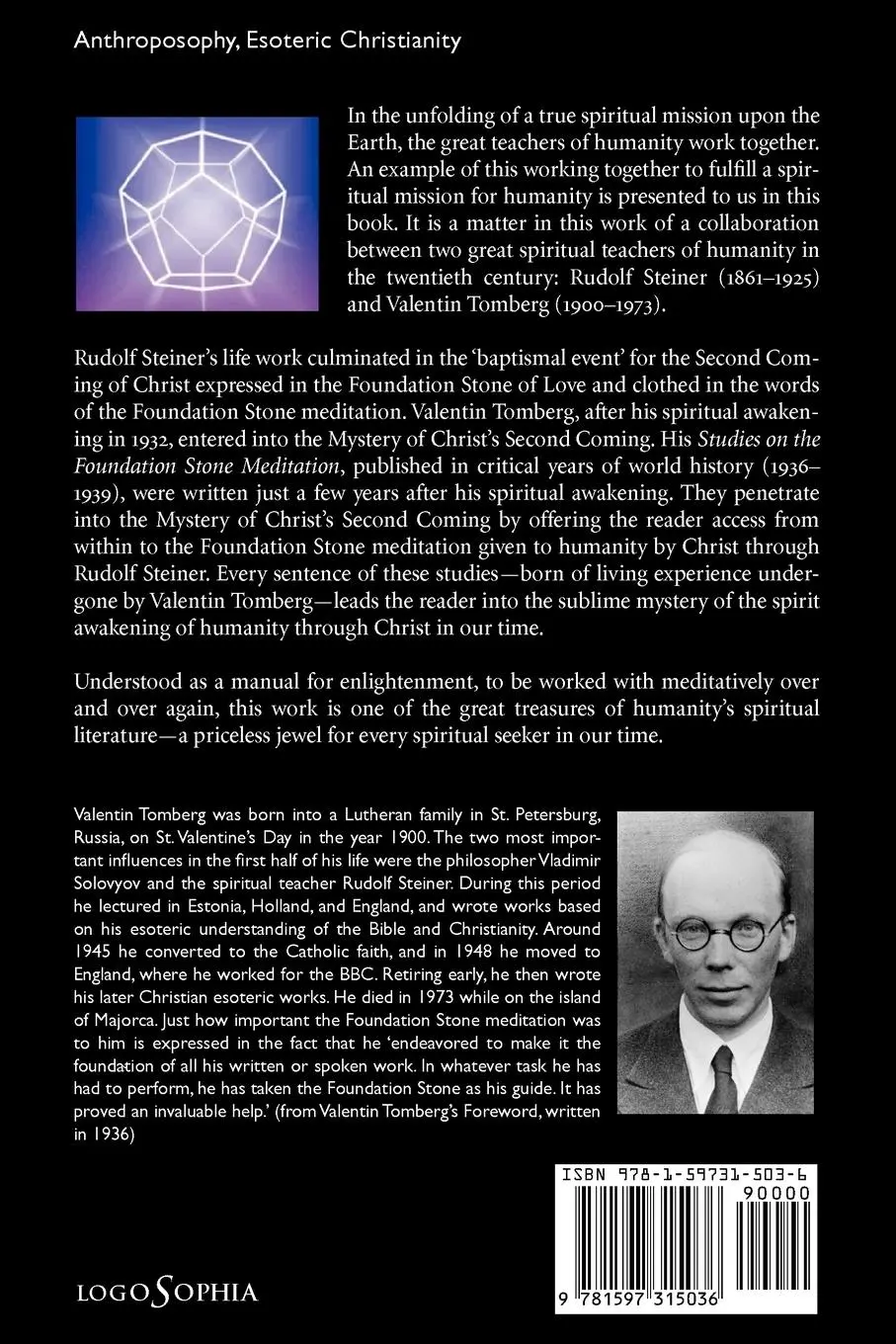 Rückseite: 9781597315036 | Studies on the Foundation Stone Meditation | Valentin Tomberg | Buch