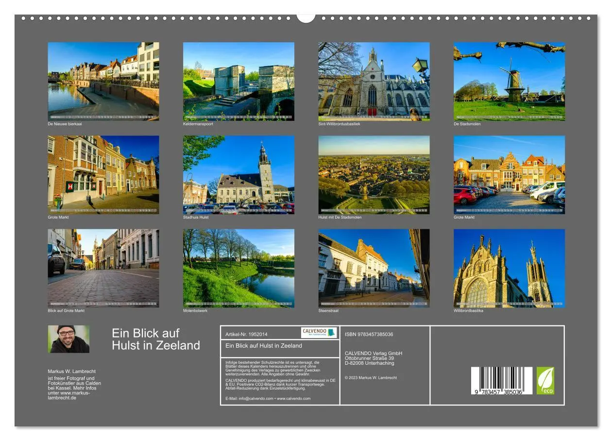Bild: 9783457385036 | Ein Blick auf Hulst in Zeeland (hochwertiger Premium Wandkalender...