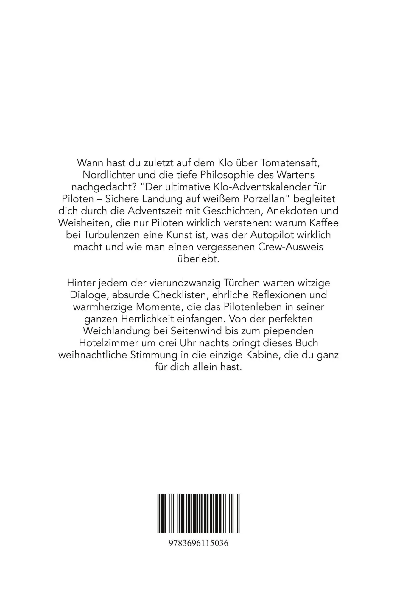 Rückseite: 9783696115036 | Der ultimative Klo-Adventskalender für Piloten | Ben König | Buch