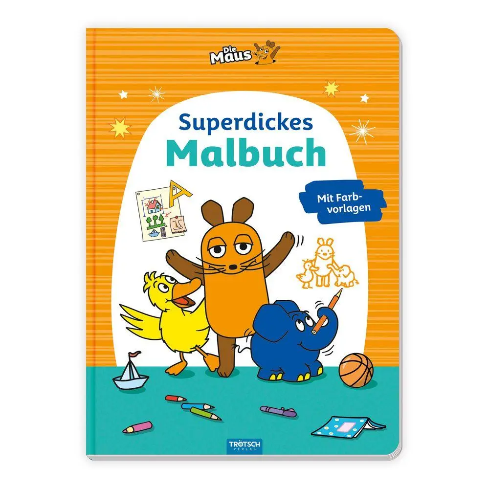 Cover: 9783988025036 | TRÖTSCH - Die Maus Superdickes Malbuch Ausmalbuch | Malbuch Ausmalbuch