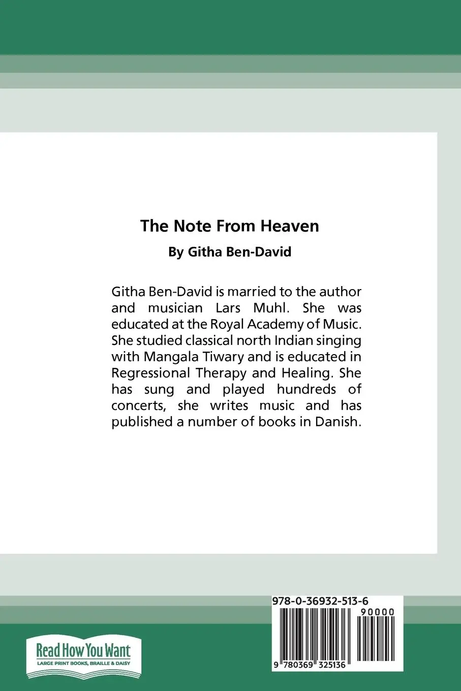 Rückseite: 9780369325136 | The Note From Heaven | Githa Ben-David | Taschenbuch | Englisch | 2016