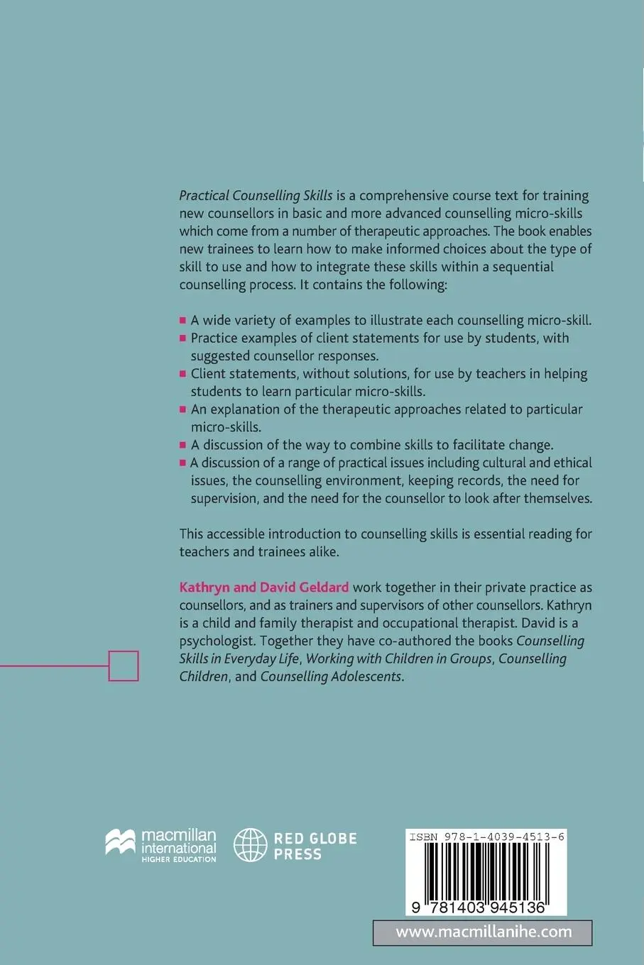 Rückseite: 9781403945136 | Practical Counselling Skills | An Integrative Approach | Geldard