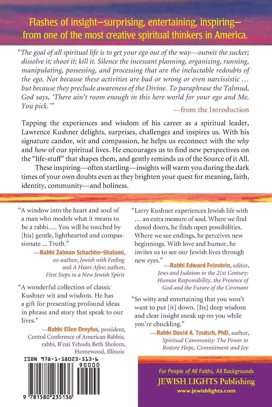 Rückseite: 9781580235136 | I'm God; You're Not | Rabbi Lawrence Kushner | Taschenbuch | Englisch