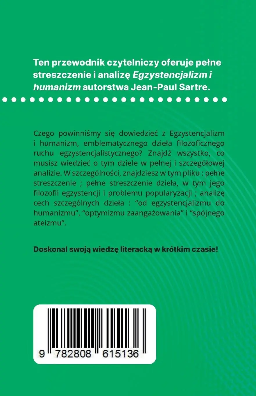 Rückseite: 9782808615136 | Egzystencjalizm i humanizm ksi¿¿ka Jean-Paul Sartre (Analiza ksi¿¿ki)