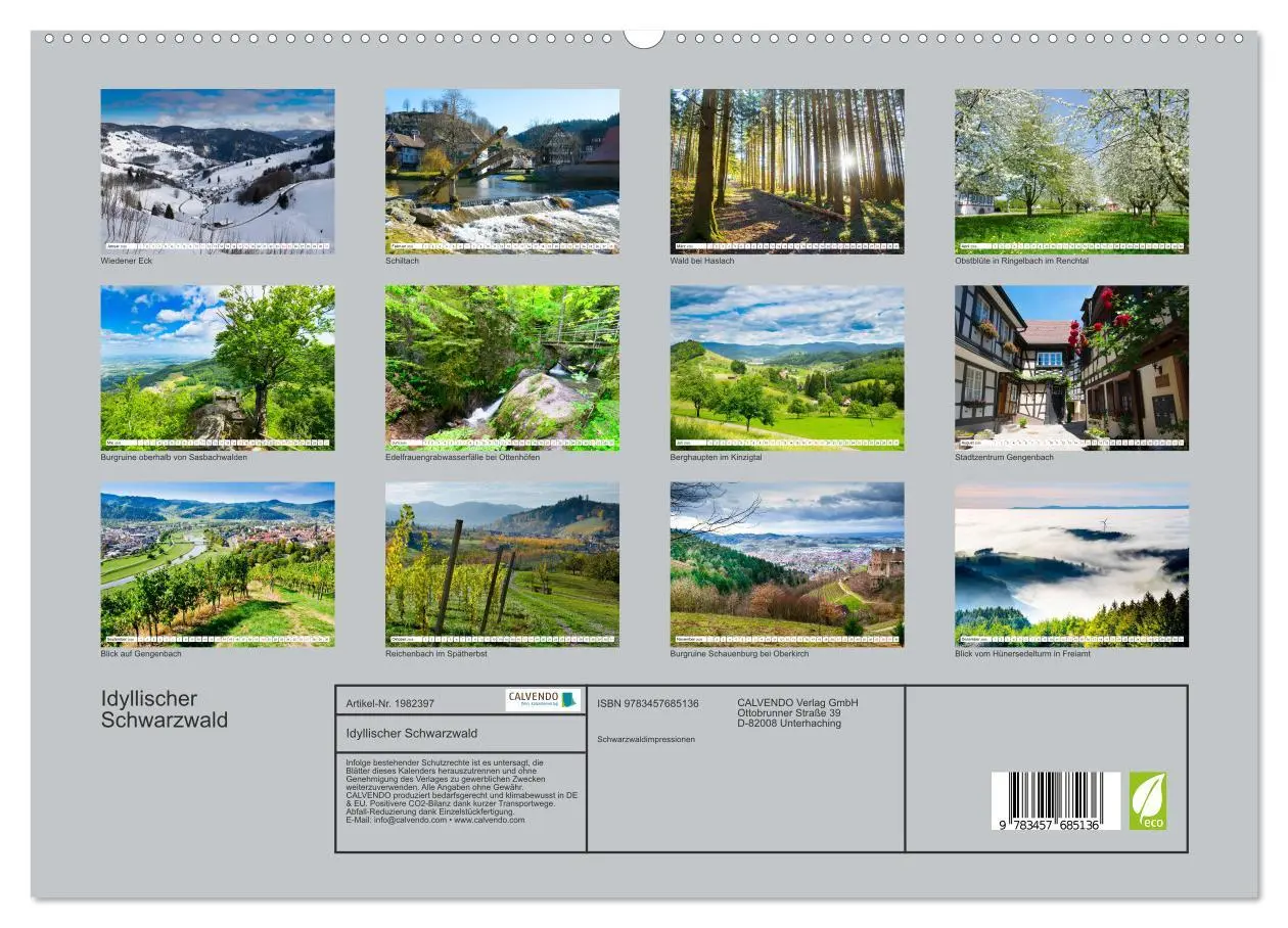 Bild: 9783457685136 | Idyllischer Schwarzwald (hochwertiger Premium Wandkalender 2026 DIN...