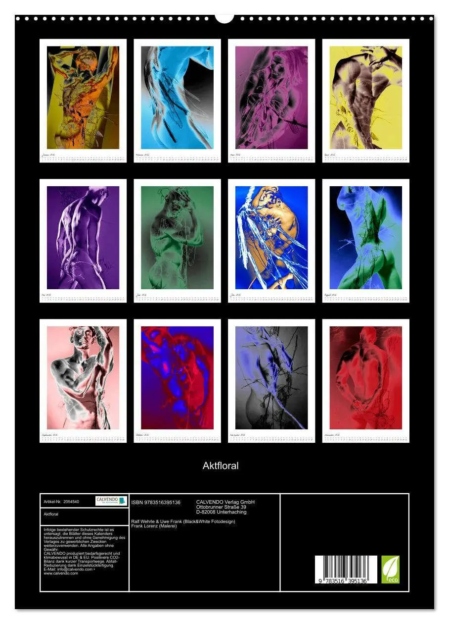 Bild: 9783516395136 | Aktfloral (hochwertiger Premium Wandkalender 2026 DIN A2 hoch),...