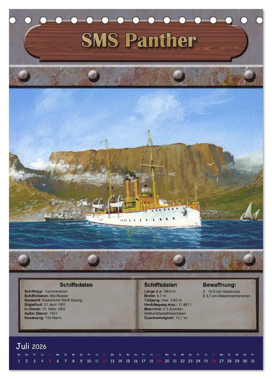 Bild: 9783516465136 | Die kaiserliche Marine 1871 - 1918 (Tischkalender 2026 DIN A5...