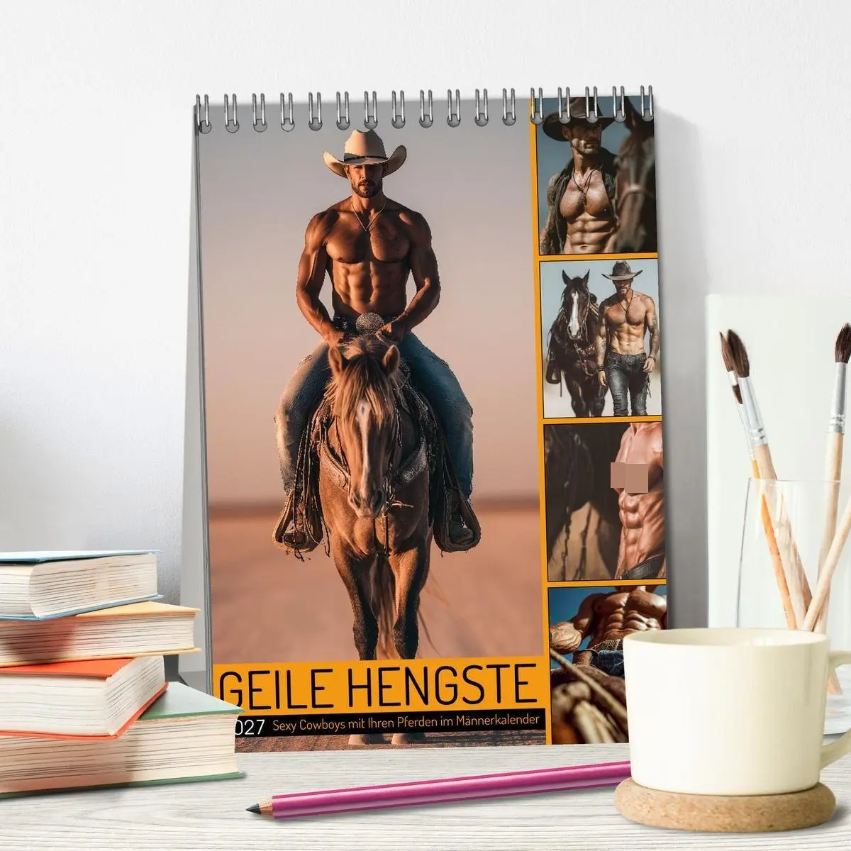 Bild: 9783516915136 | GEILE HENGSTE - Sexy Cowboys mit Ihren Pferden im Männerkalender...