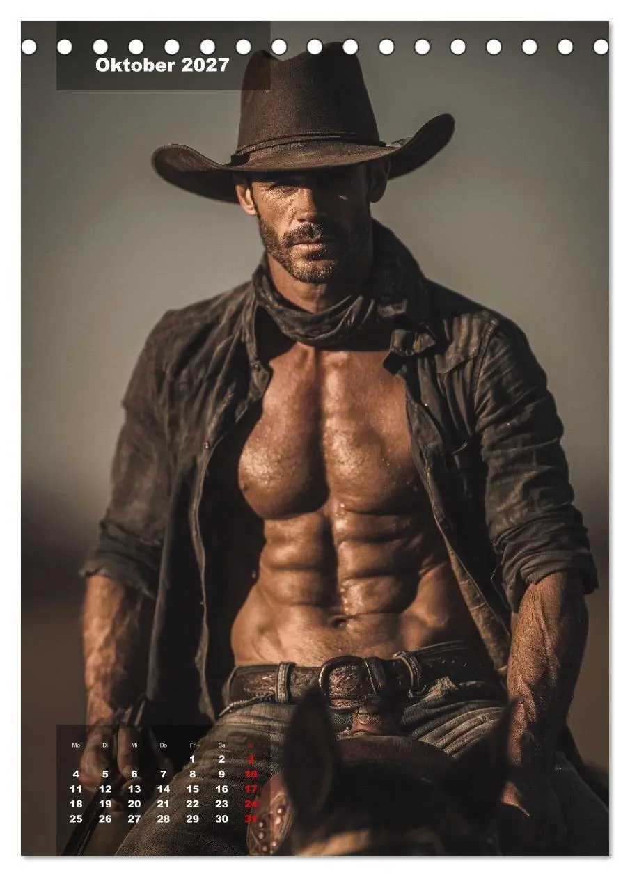 Bild: 9783516915136 | GEILE HENGSTE - Sexy Cowboys mit Ihren Pferden im Männerkalender...