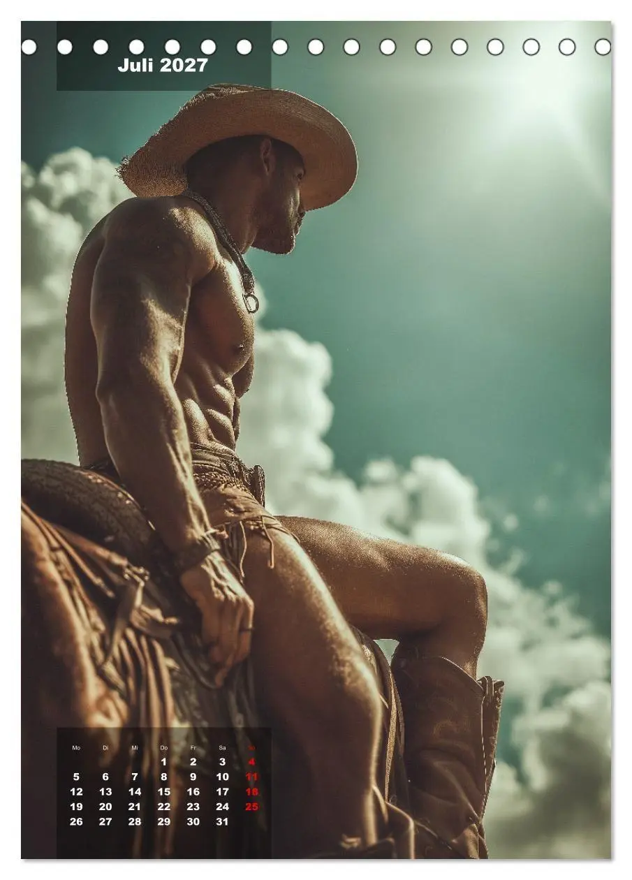 Bild: 9783516915136 | GEILE HENGSTE - Sexy Cowboys mit Ihren Pferden im Männerkalender...