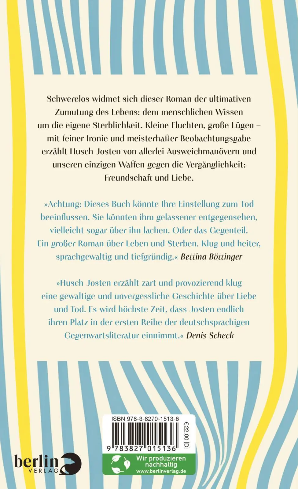 Rückseite: 9783827015136 | Die Gleichzeitigkeit der Dinge | Husch Josten | Buch | 224 S. | 2024