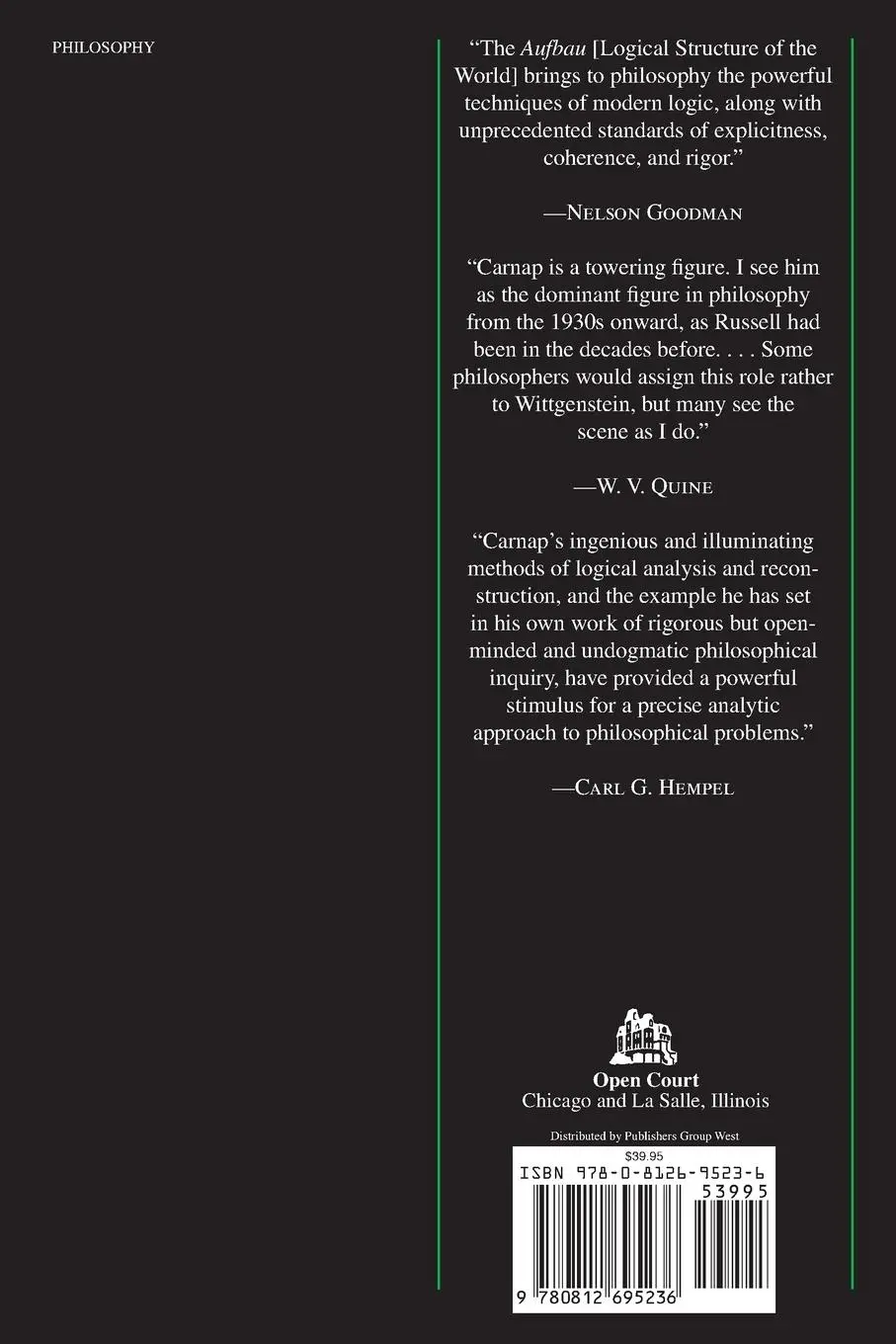 Rückseite: 9780812695236 | The Logical Structure of the World and Pseudoproblems in Philosophy