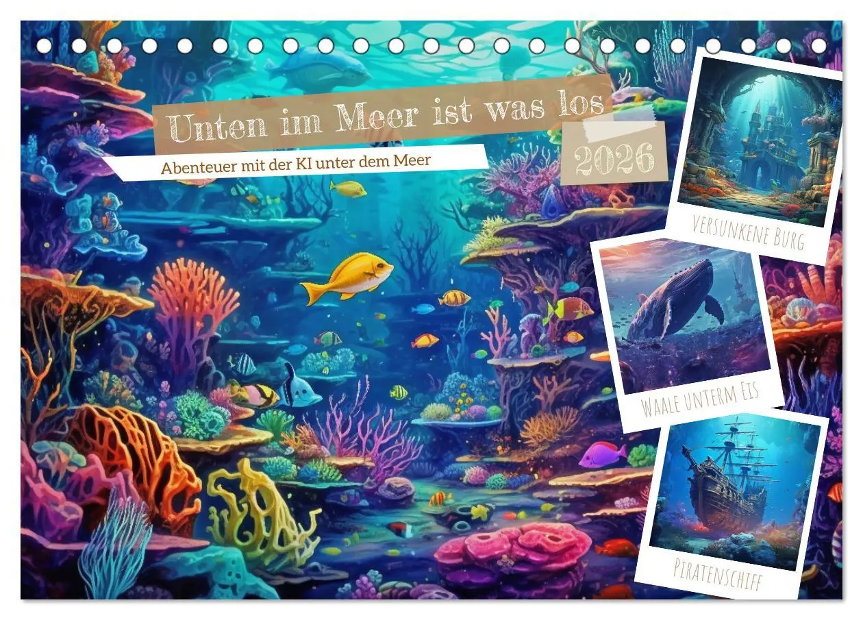 Cover: 9783457505236 | Unten im Meer ist was los (Tischkalender 2026 DIN A5 quer),...