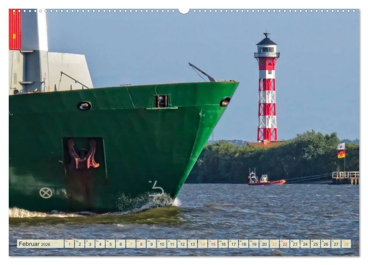 Bild: 9783457745236 | Containerschiffe auf der Elbe (hochwertiger Premium Wandkalender...