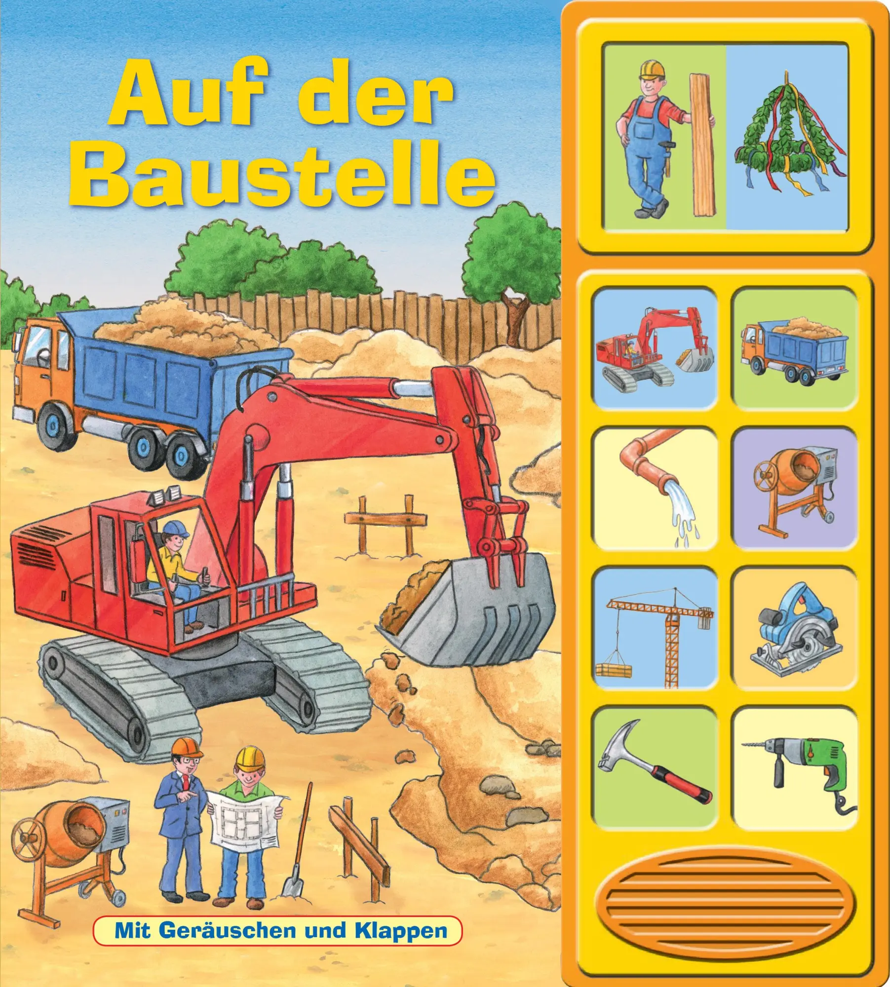 Cover: 9781503775336 | Auf der Baustelle - Klappen-Geräusche-Buch mit 10 Sounds -...