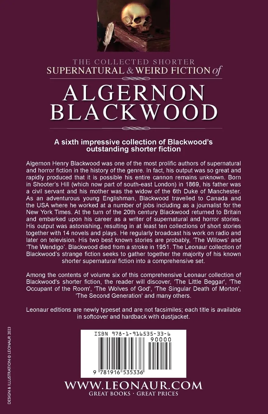 Rückseite: 9781916535336 | The Collected Shorter Supernatural &amp; Weird Fiction of Algernon...