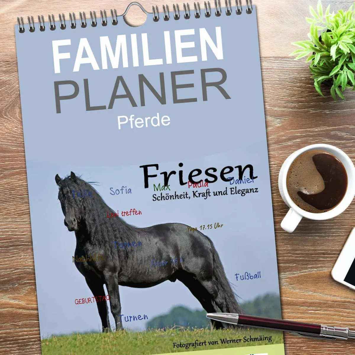 Bild: 9783516515336 | Familienplaner 2026 - Friesen - Schönheit, Kraft und Eleganz mit 5...