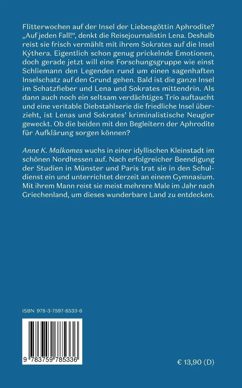 Rückseite: 9783759785336 | Die Begleiter der Aphrodite | Ein Kýthera-Reise-Krimi | Malkomes
