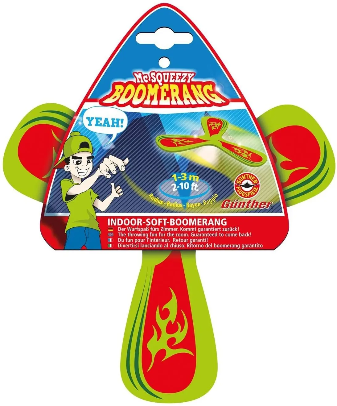 Cover: 4001664015436 | Paul Günther 1543 - Mc Squeezy Boomerang, Schaumstoff, 21cm, Radius...