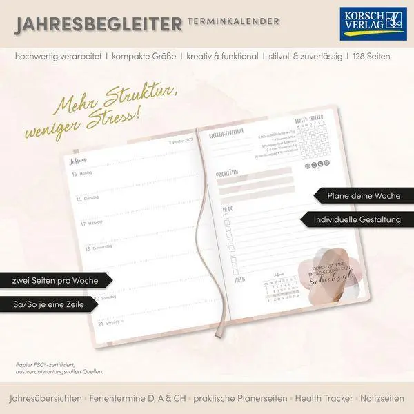 Bild: 9783819305436 | Terminkalender Jahresbegleiter Plan it 2027 | Korsch Verlag | Buch