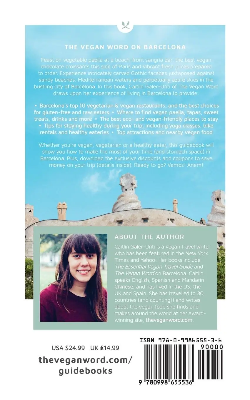 Rückseite: 9780998655536 | The Vegan Word Barcelona Vegan Guide | Caitlin Galer-Unti | Buch