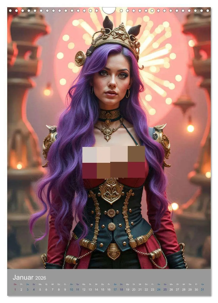 Bild: 9783457265536 | Steampunk Zirkus-Diven (Wandkalender 2026 DIN A3 hoch), CALVENDO...