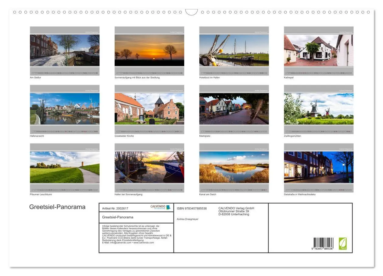 Bild: 9783457885536 | Greetsiel-Panorama (Wandkalender 2026 DIN A2 quer), CALVENDO...