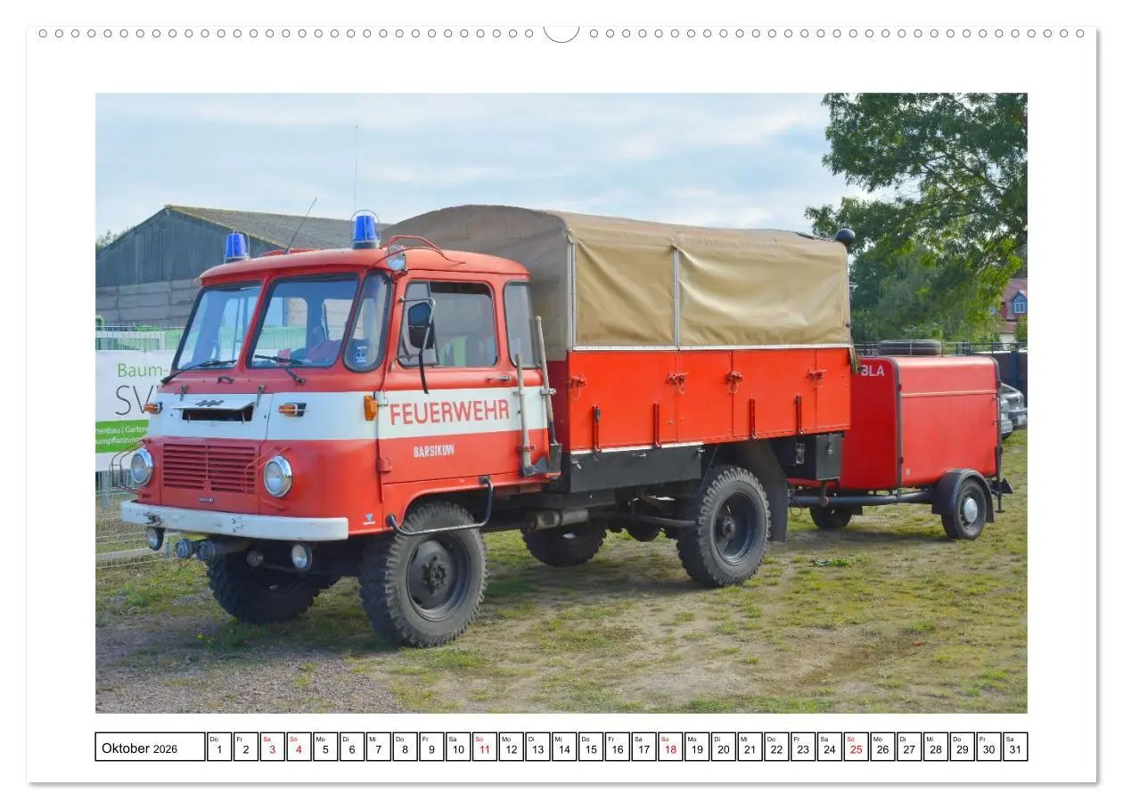 Bild: 9783516285536 | Einsatzfahrzeuge der DDR (Wandkalender 2026 DIN A2 quer), CALVENDO...