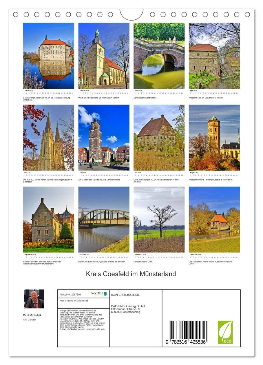 Bild: 9783516425536 | Kreis Coesfeld im Münsterland (Wandkalender 2026 DIN A4 hoch),...